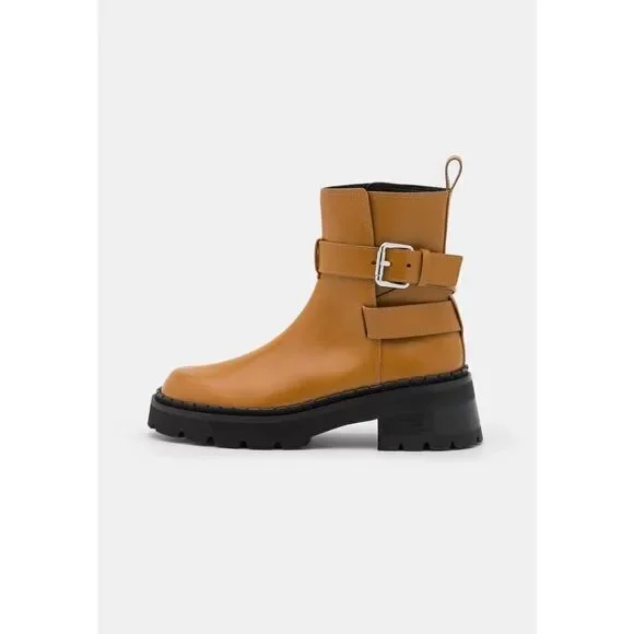 By Far Warner Peanut Butter Soft Semi boots Patent Leather39